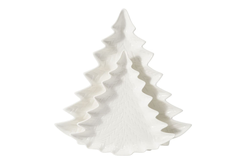 & Co Embossed Porcelain Tree Serving Plates, 2-pk Y6H3