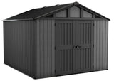 Apex Resin 2-Door Outdoor Storage Shed with Full Length Skylight, Grey, 10-ft x 11.5-ft Y8S8 - product image 1