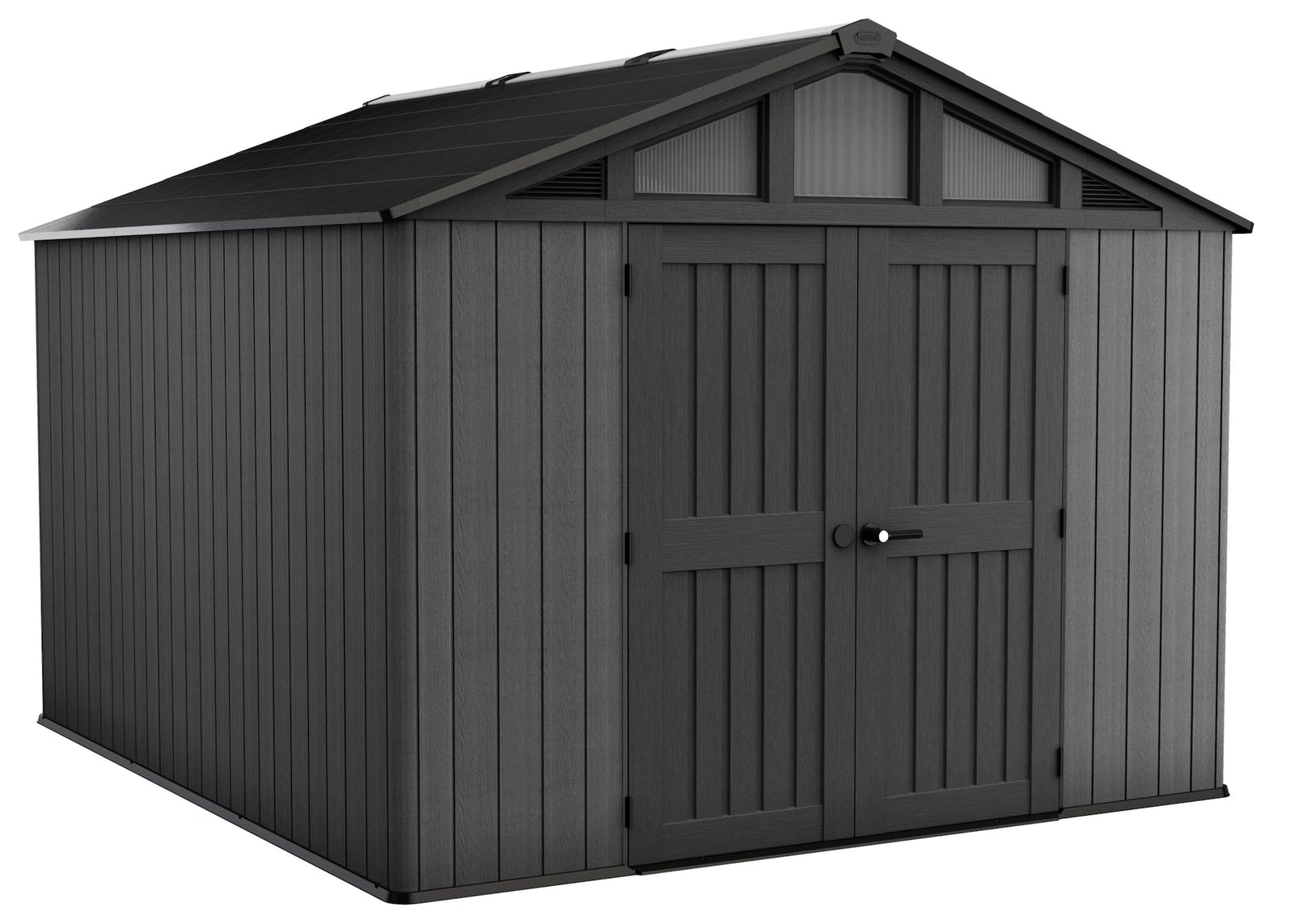 Apex Resin 2-Door Outdoor Storage Shed with Full Length Skylight, Grey, 10-ft x 11.5-ft Y8S8 - product image 1