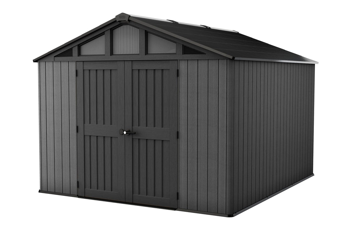 Apex Resin 2-Door Outdoor Storage Shed with Full Length Skylight, Grey, 10-ft x 11.5-ft Y8S8 - product image 2
