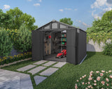 Apex Resin 2-Door Outdoor Storage Shed with Full Length Skylight, Grey, 10-ft x 11.5-ft Y8S8 - product image 8