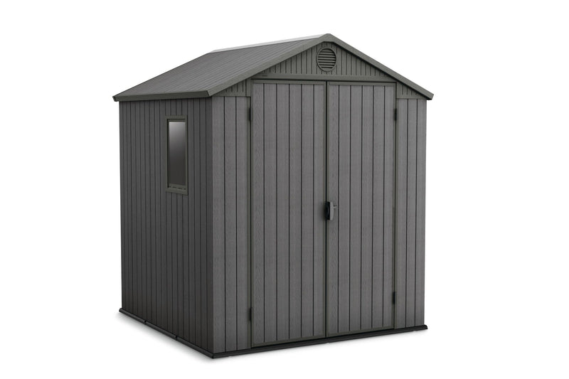 Darwin Outdoor Storage Shed, Grey, 6-ft x 6-ft G4I5