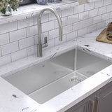 Brookmore Undermount Single Bowl Off Set Waste Kitchen Sink, 32.5-in x 18.1-in x 9-in, Stainless Steel T2A5 - product image 3