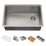 Kore Undermount Stainless Steel Single Bowl Kitchen Sink with Add-Ons, 27x19x11-in Q4Q1 - product image 1