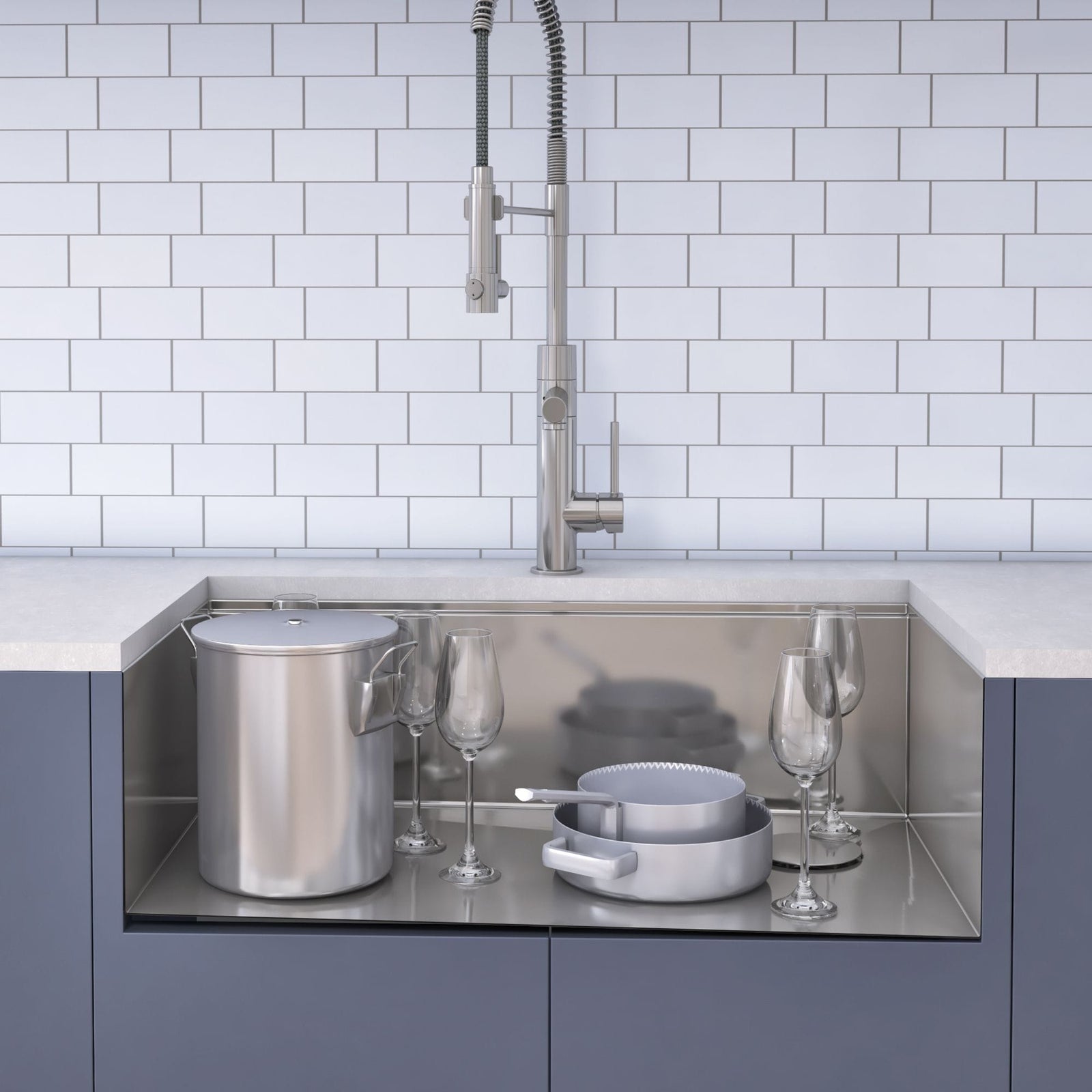 Kore Undermount Stainless Steel Single Bowl Kitchen Sink with Add-Ons, 27x19x11-in Q4Q1 - product image 2