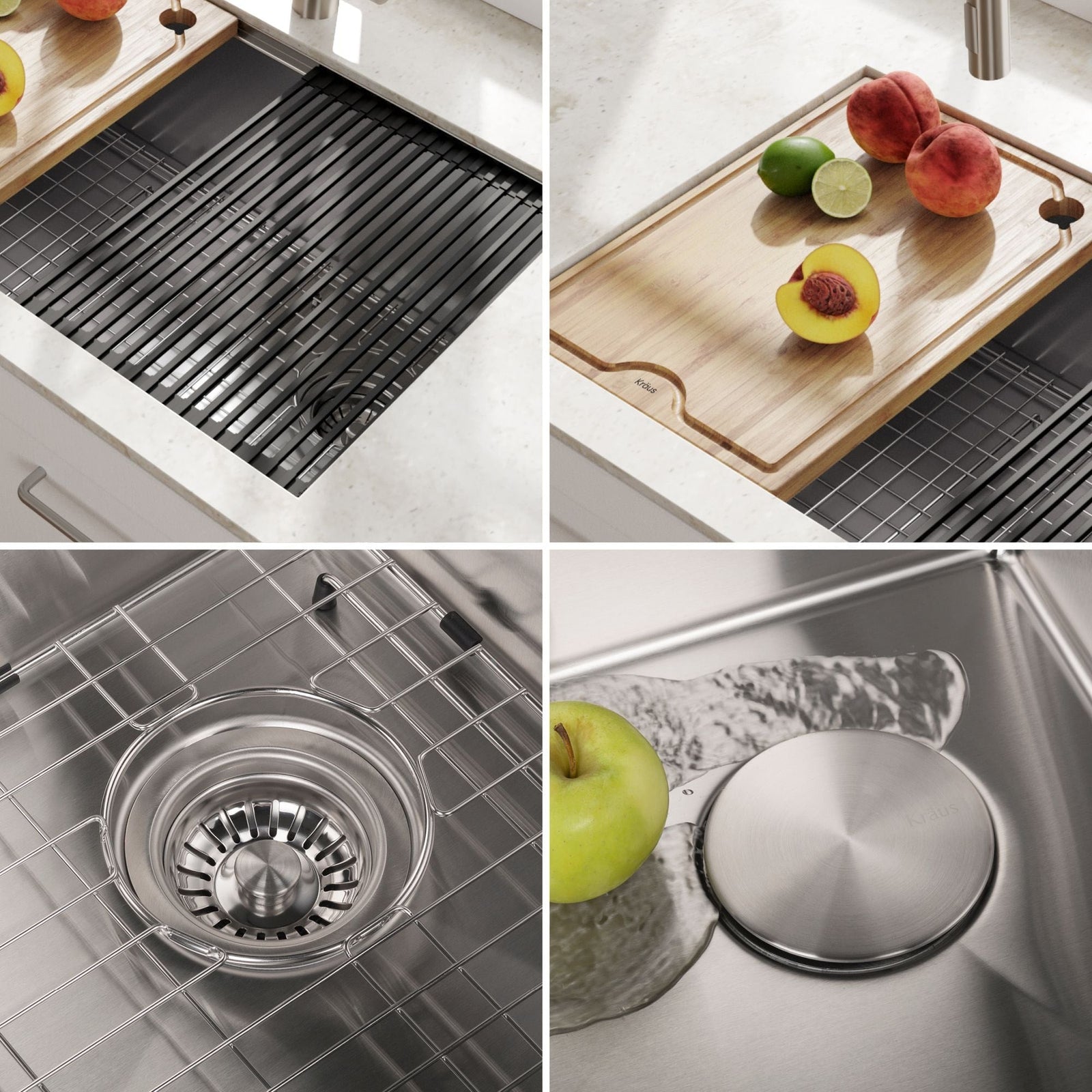 Kore Undermount Stainless Steel Single Bowl Kitchen Sink with Add-Ons, 27x19x11-in Q4Q1 - product image 6