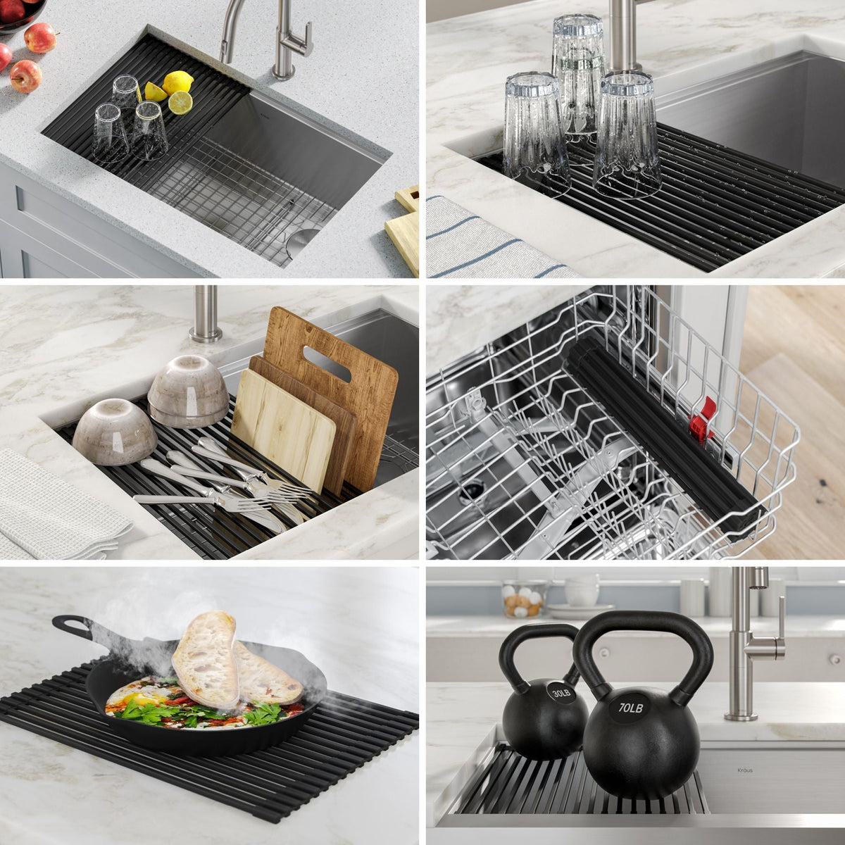 Kore Undermount Stainless Steel Single Bowl Kitchen Sink with Add-Ons, 27x19x11-in Q4Q1 - product image 8