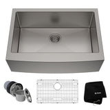 Standard PRO Apron Front Farmhouse Stainless Steel Single Bowl Kitchen Sink, 30x21x10-in C1Z0 - product image 1