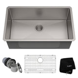Standard PRO Undermount Stainless Steel Single Bowl Kitchen Sink, 30x18x10-in V6Y6 - product image 1