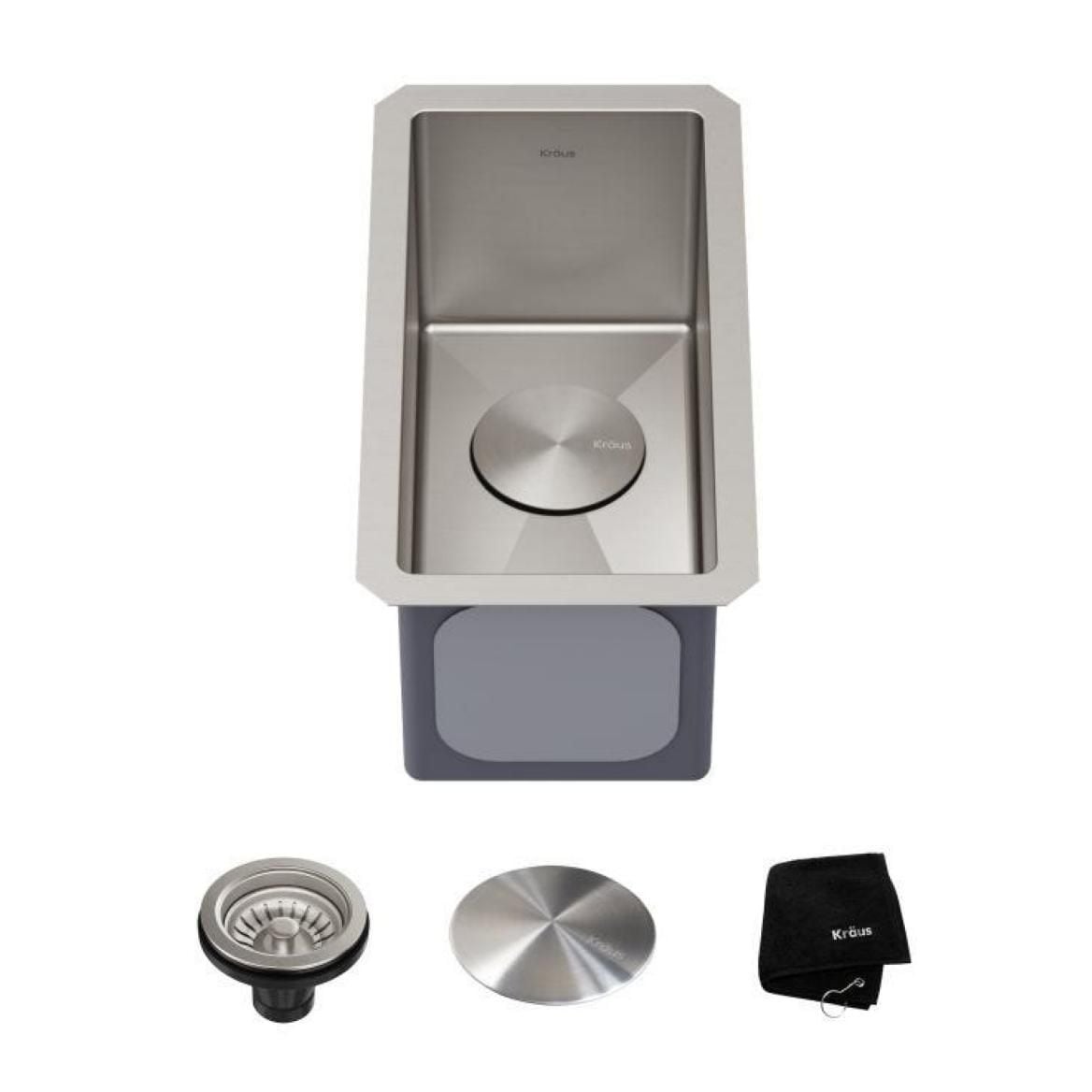 Standart PRO Undermount 16-Gauge Stainless Steel Single Bowl Bar Prep Kitchen Sink, 10-in V4J4 - product image 1