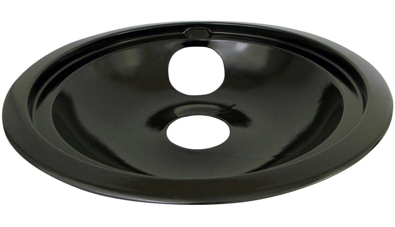 62248 GE Porcelain Stove Shallow-Draw Drip Pan with Trim Ring, Black, 8-in U5L7