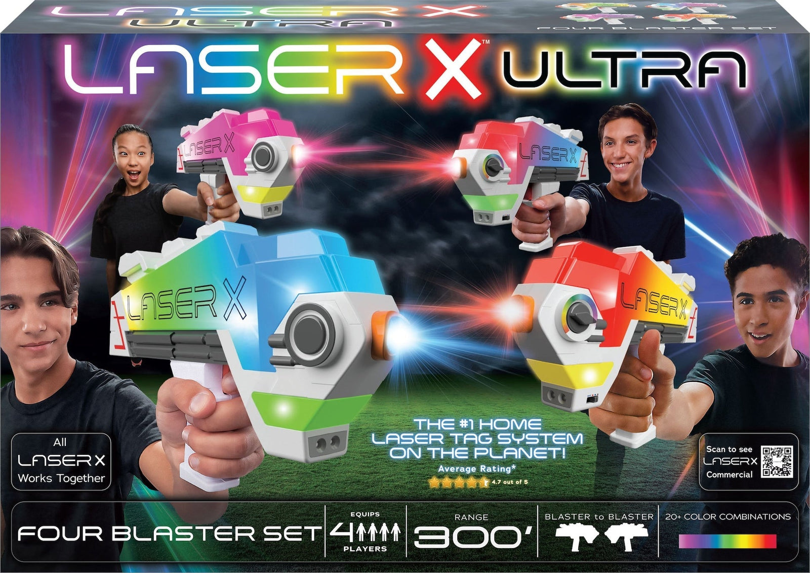 X Ultra 4-Player Toy Blaster Tag Set for Ages 6+ T7A4 - product image 1