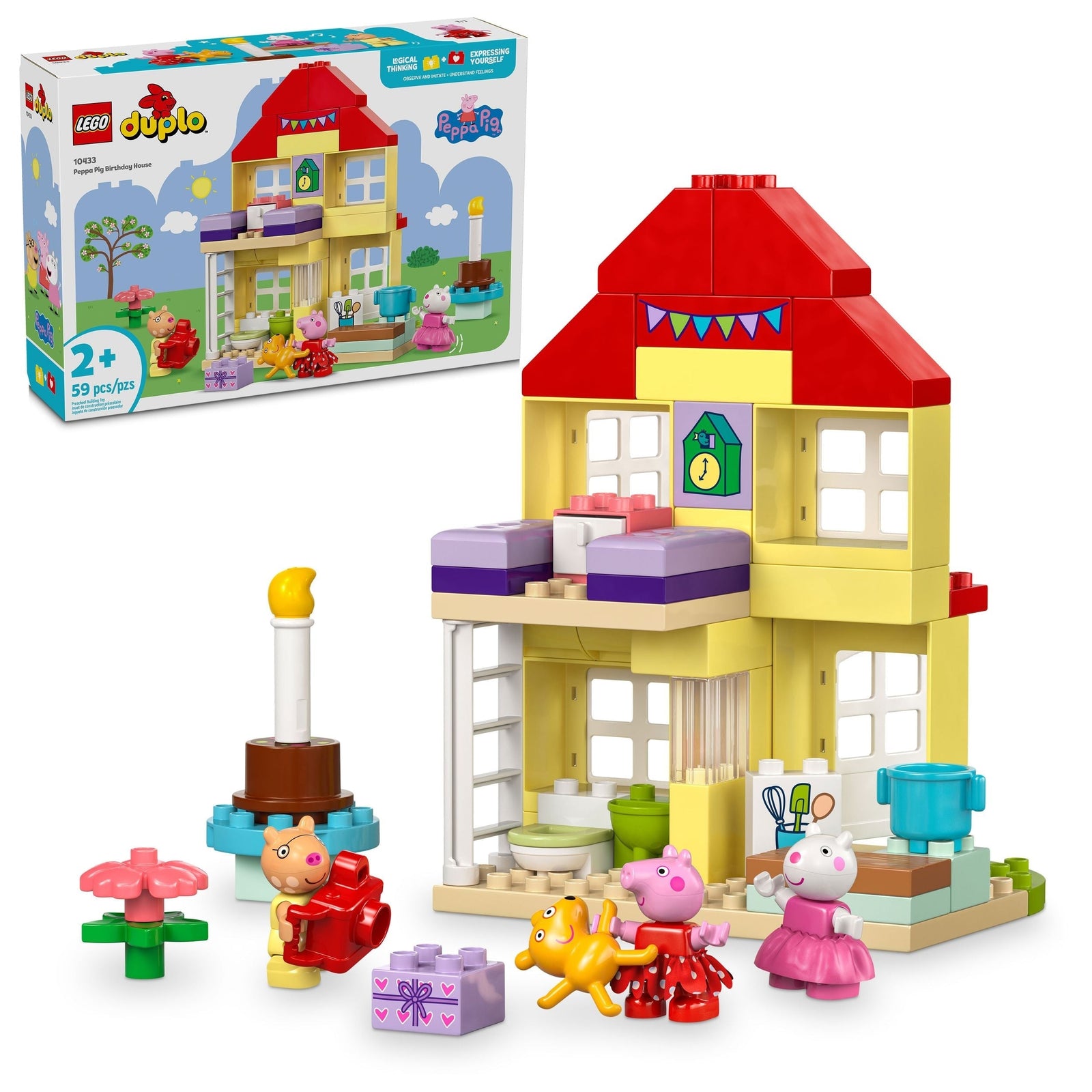 DUPLO Peppa Pig Birthday House Preschool Building Toy Set, 59-pc D7A3 - product image 1