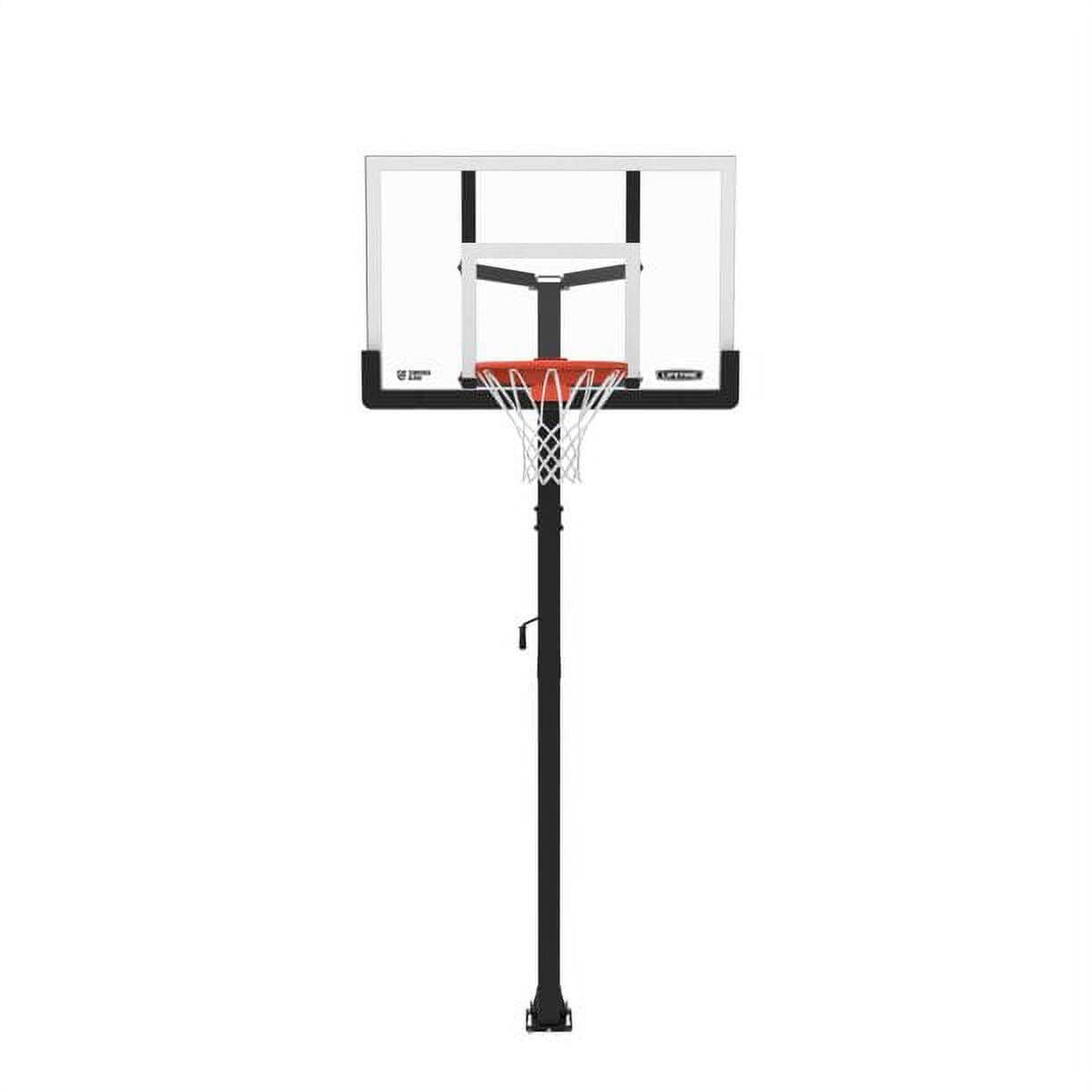 In-Ground Crank Adjust Bolt Down Outdoor Basketball Hoop, 50-in Y0T4 - product image 2