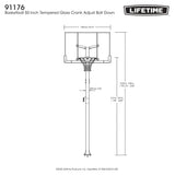 In-Ground Crank Adjust Bolt Down Outdoor Basketball Hoop, 50-in Y0T4 - product image 5