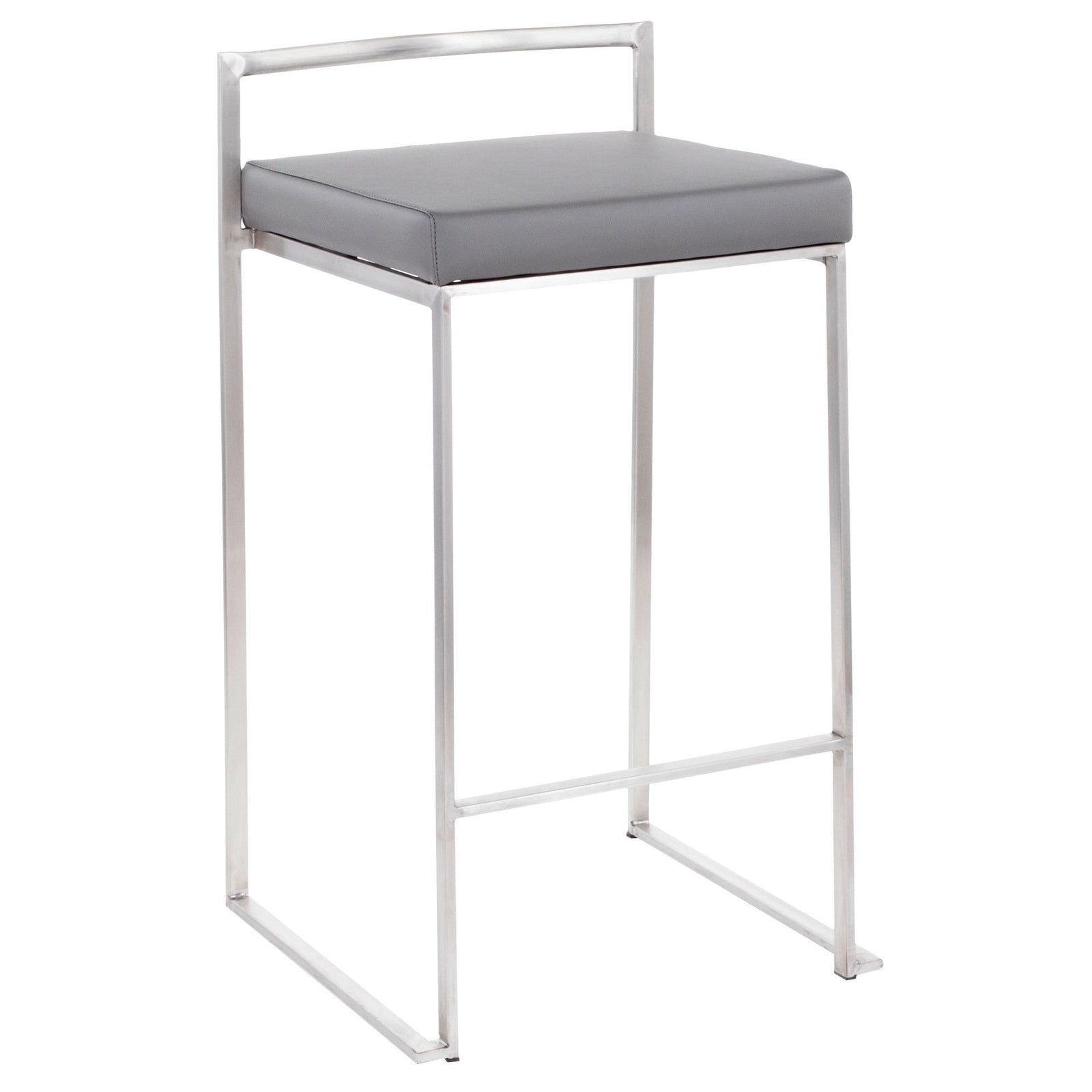 Fuji Stacker Fixed-Height Counter Stool, Grey, 26-in, 2-pc K1L8 - product image 1