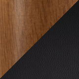 Saddle Wood & PU Leather Seat Counter/Bar Stools (2-Piece Set), Walnut/Black G6L7 - product image 7