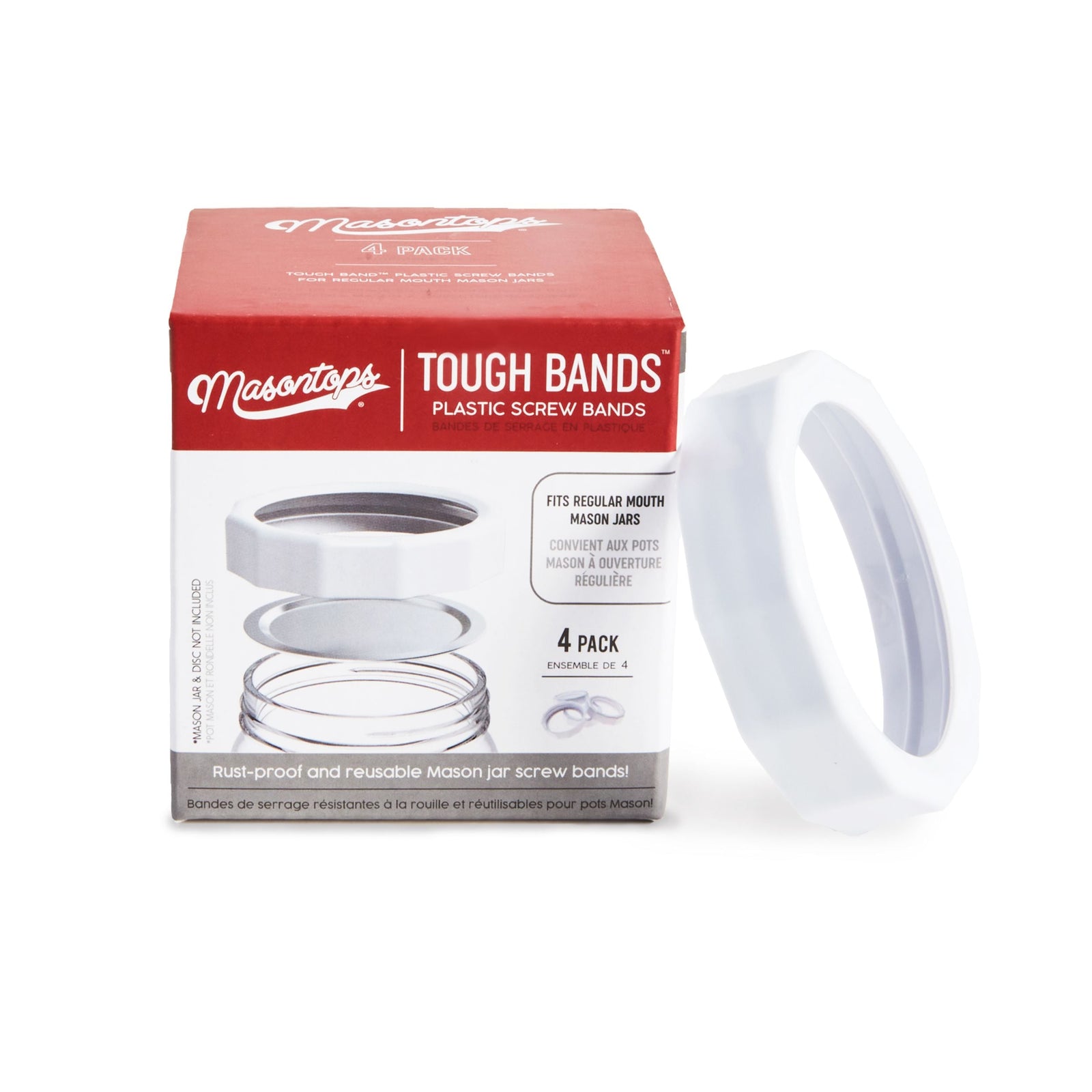 Regular Tough Screw Band for Jars, Rust-proof, 4-pk P1I8 - product image 1