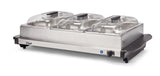 3-Tier Buffet Server/Food Warmer with Warming Tray, Stainless Steel, 300W N4H1 - product image 1