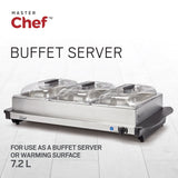 3-Tier Buffet Server/Food Warmer with Warming Tray, Stainless Steel, 300W N4H1 - product image 5