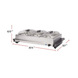 3-Tier Buffet Server/Food Warmer with Warming Tray, Stainless Steel, 300W J6K1 - product image 6