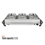 3-Tier Buffet Server/Food Warmer with Warming Tray, Stainless Steel, 300W N4H1 - product image 8