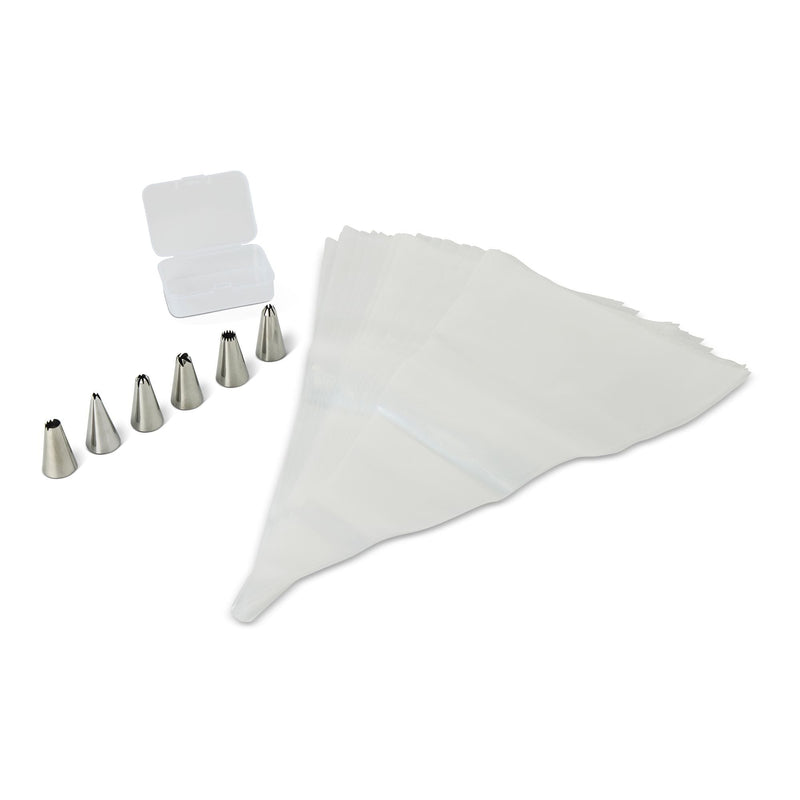 Disposable Piping Bags with 6 Tips, 30-pc B4R8