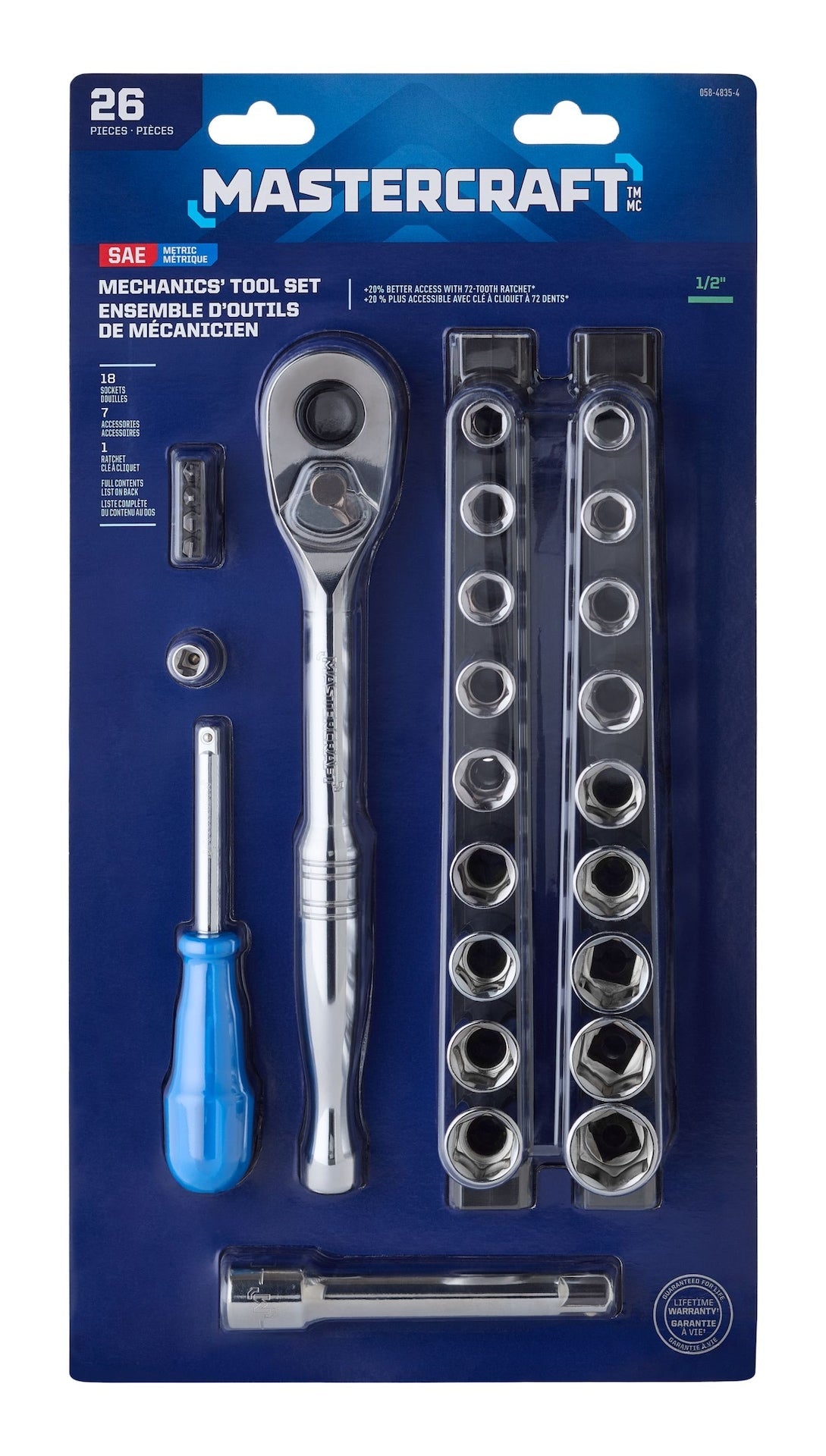 26 Piece 1/2" Drive Socket Set M7M8 - product image 3