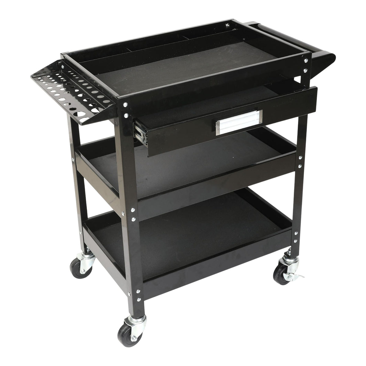 3-Tier Work Cart with Swivel Casters, 250-lb B7H4 - product image 1