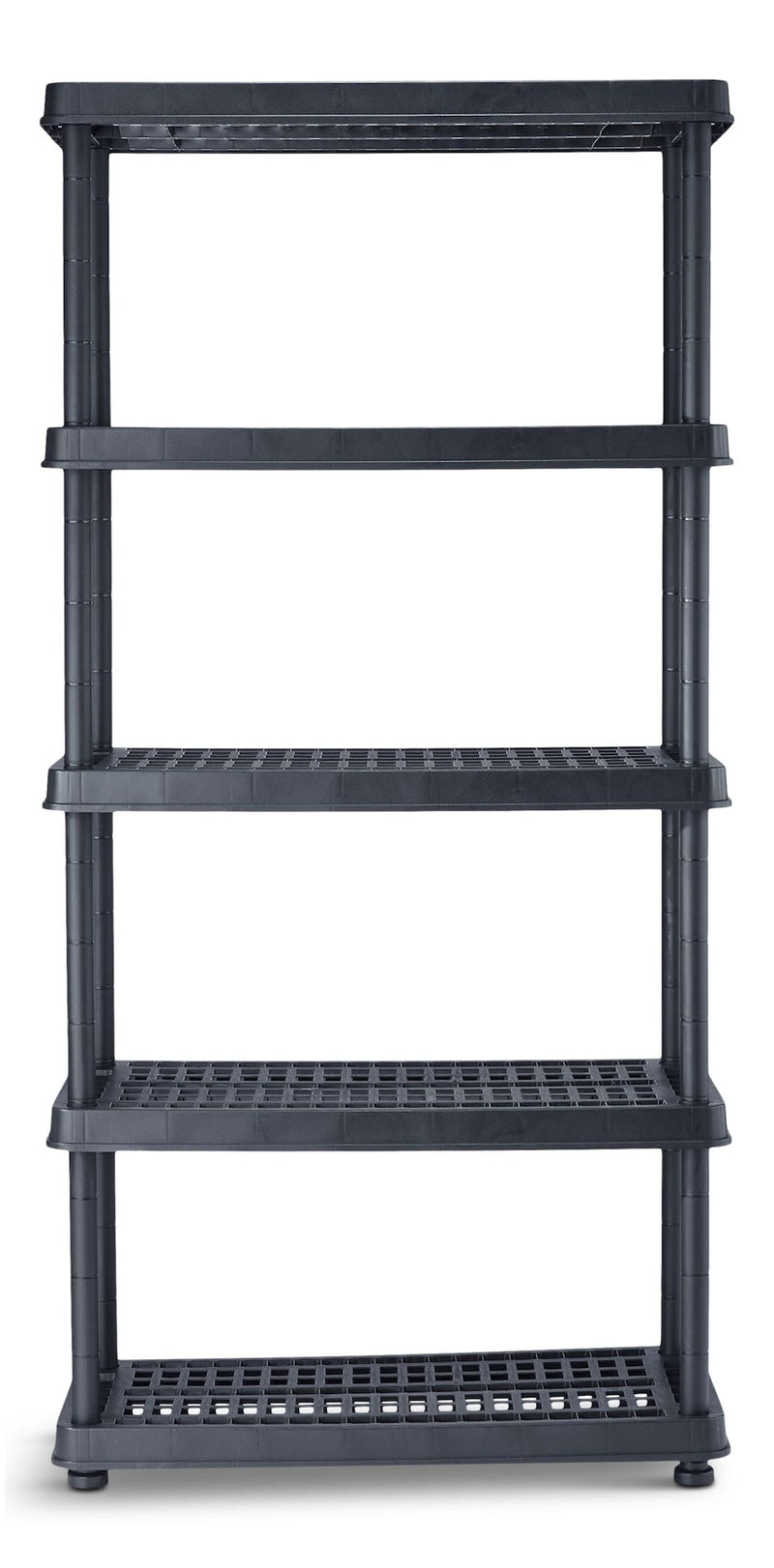 Adjustable 5-Shelf Resin/Plastic Storage Rack/Shelving Unit, 36 x 18 x 72-in D3Y7
