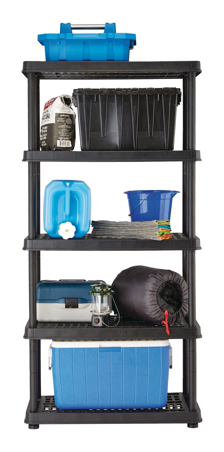 Adjustable 5-Shelf Resin/Plastic Storage Rack/Shelving Unit, 36 x 18 x 72-in D3Y7 - product image 4