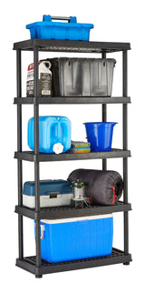 Adjustable 5-Shelf Resin/Plastic Storage Rack/Shelving Unit, 36 x 18 x 72-in D3Y7 - product image 6
