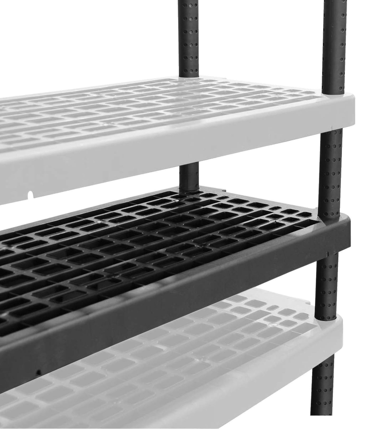 Adjustable 5-Shelf Resin/Plastic Storage Rack/Shelving Unit, 36 x 18 x 72-in D3Y7 - product image 7