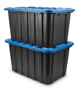 Heavy Duty Plastic Storage Box Container, 102-L, Black, 2-pk O2B9 - product image 1