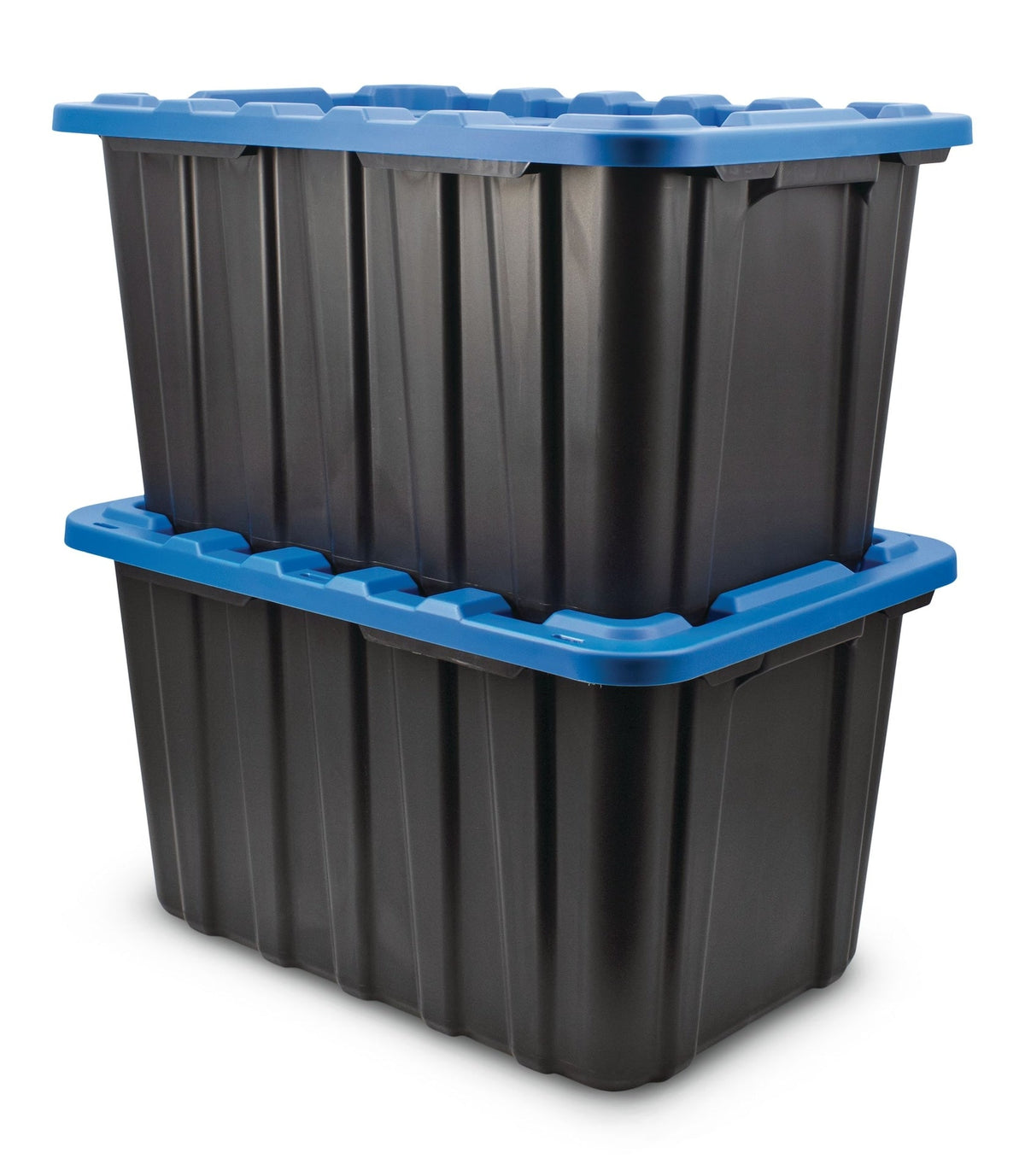 Heavy Duty Plastic Storage Box Container, 102-L, Black, 2-pk O2B9 - product image 1