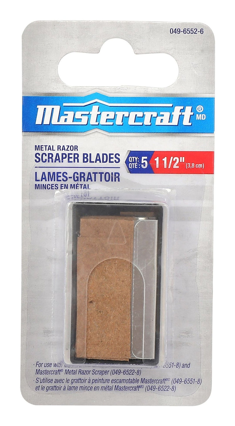 Replacement Razor Blades For Glass & Surface Scraper Tool, 1-1/2-in, 5-pk I6W7