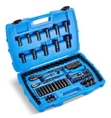 Socket Set, 122-pc, SAE/Metric, CRV, Black Steel Finish S0M1 - product image 1
