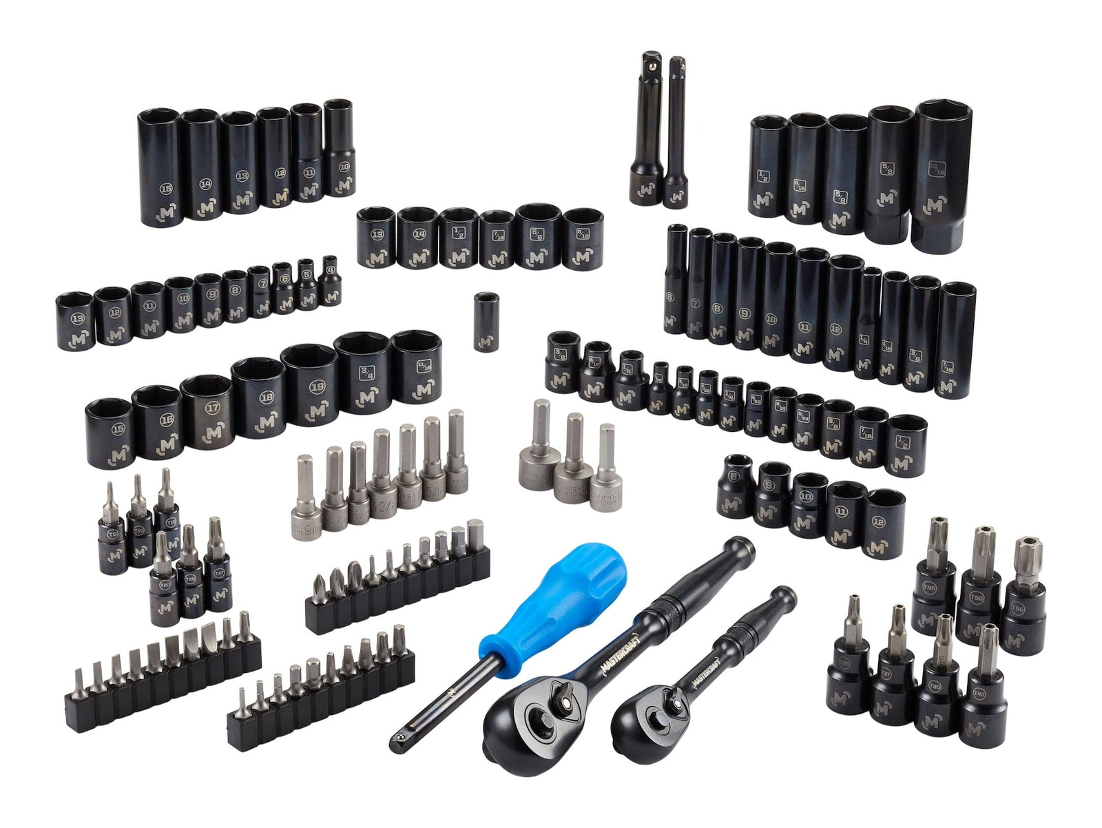 Socket Set, 122-pc, SAE/Metric, CRV, Black Steel Finish S0M1 - product image 6