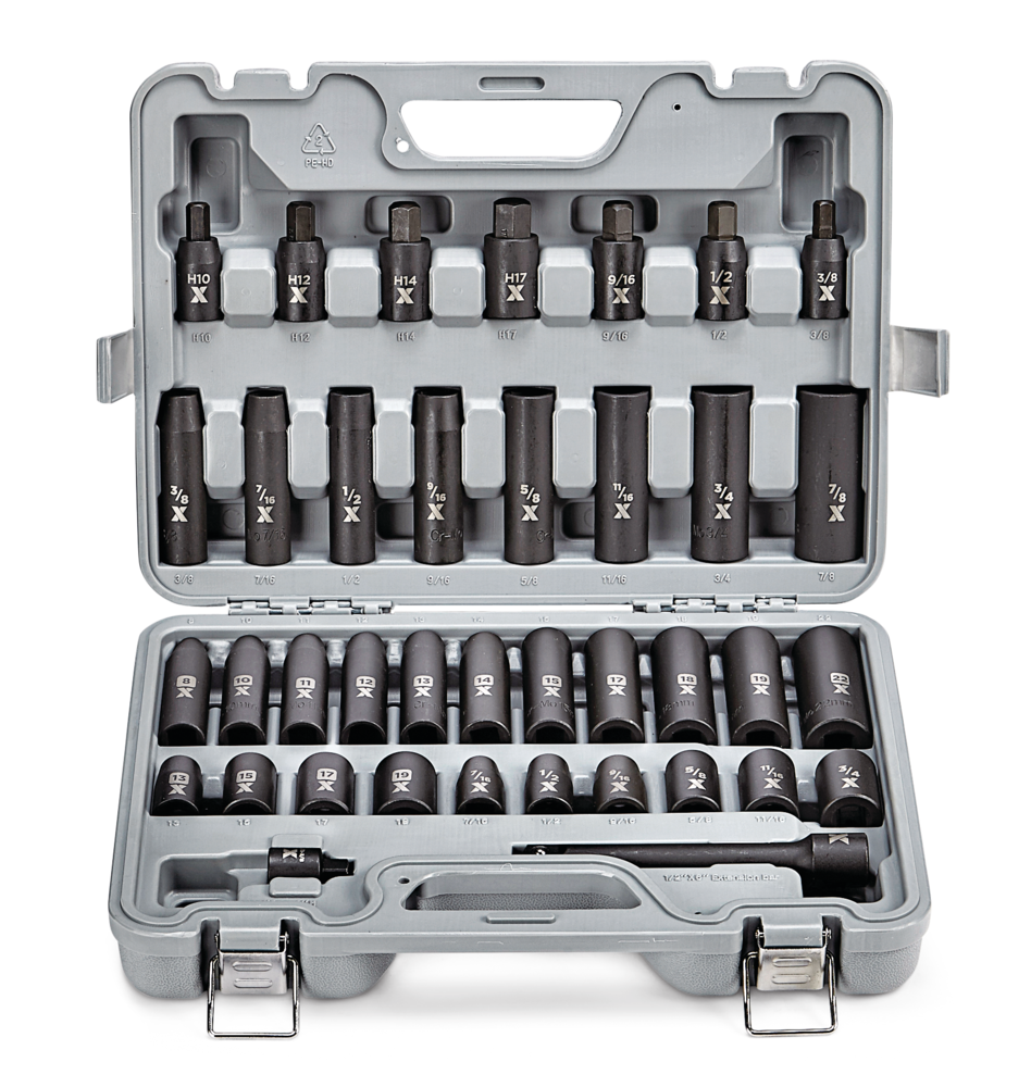 1/2-in Drive Professional Grade Impact Socket Set, 38-pc, CRMO T3Y7 - product image 3