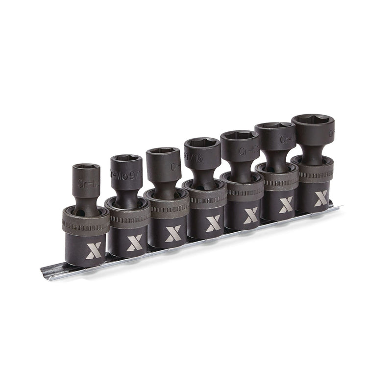1/2-in Drive Swivel Impact Socket Set, 7-pc, SAE, Cr-Mo E1E4