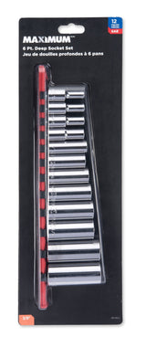 3/8-in Drive Deep Socket Set 12-pc, SAE, CRV, Nickel-Chrome Plating Q6R2 - product image 2