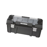 Heavy-Duty Plastic Tool Box with Removable Tray & Organizer, 26-in, Black R6P2 - product image 1
