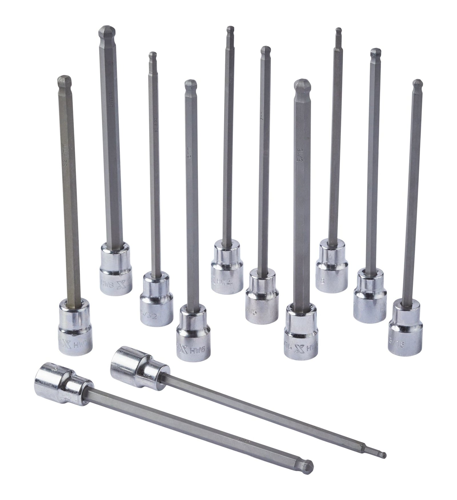 Long-Arm Ball End Bit Socket Set, 3/8-in, 12-pc K7A6 - product image 2