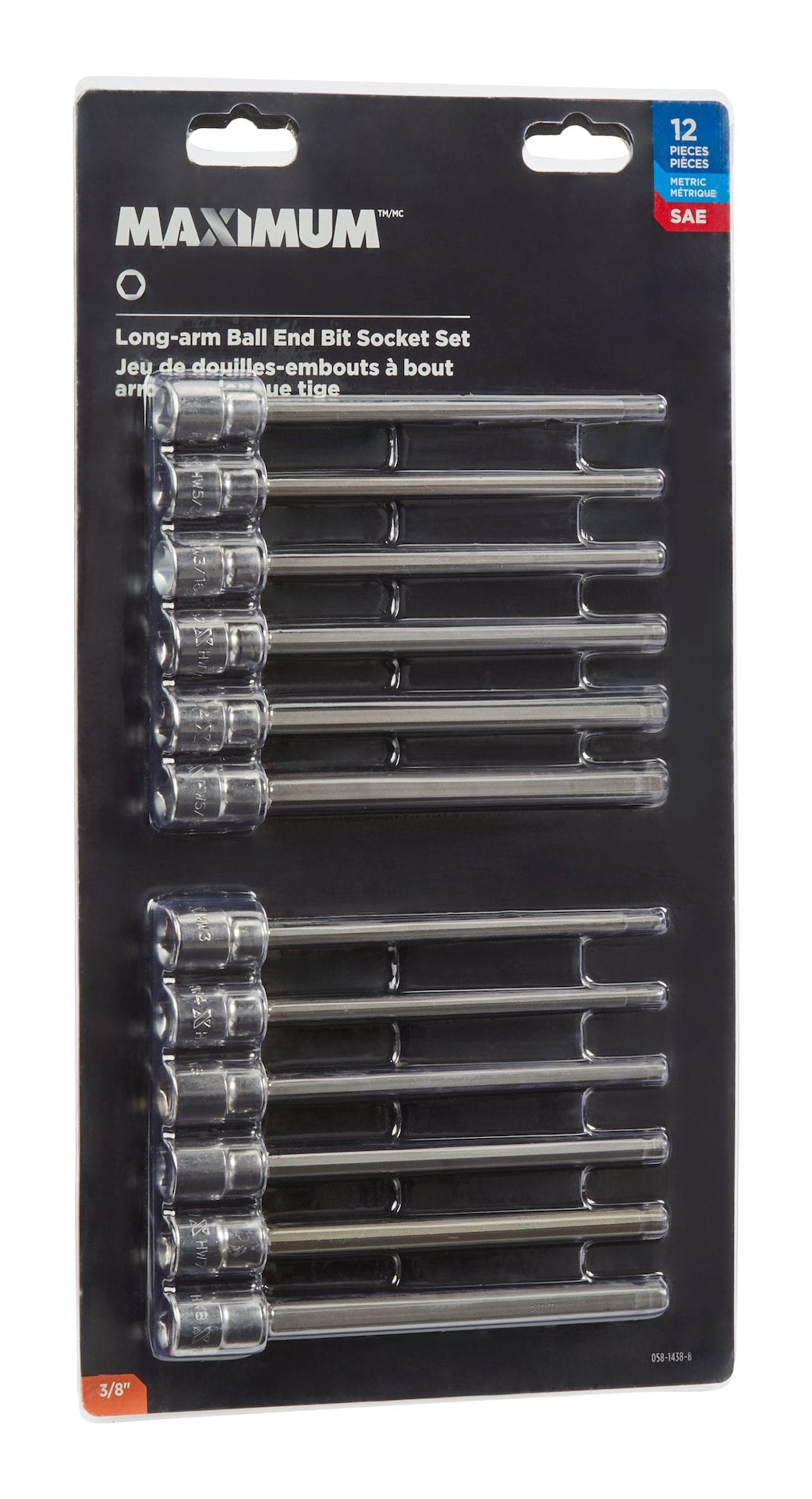 Long-Arm Ball End Bit Socket Set, 3/8-in, 12-pc K7A6 - product image 3