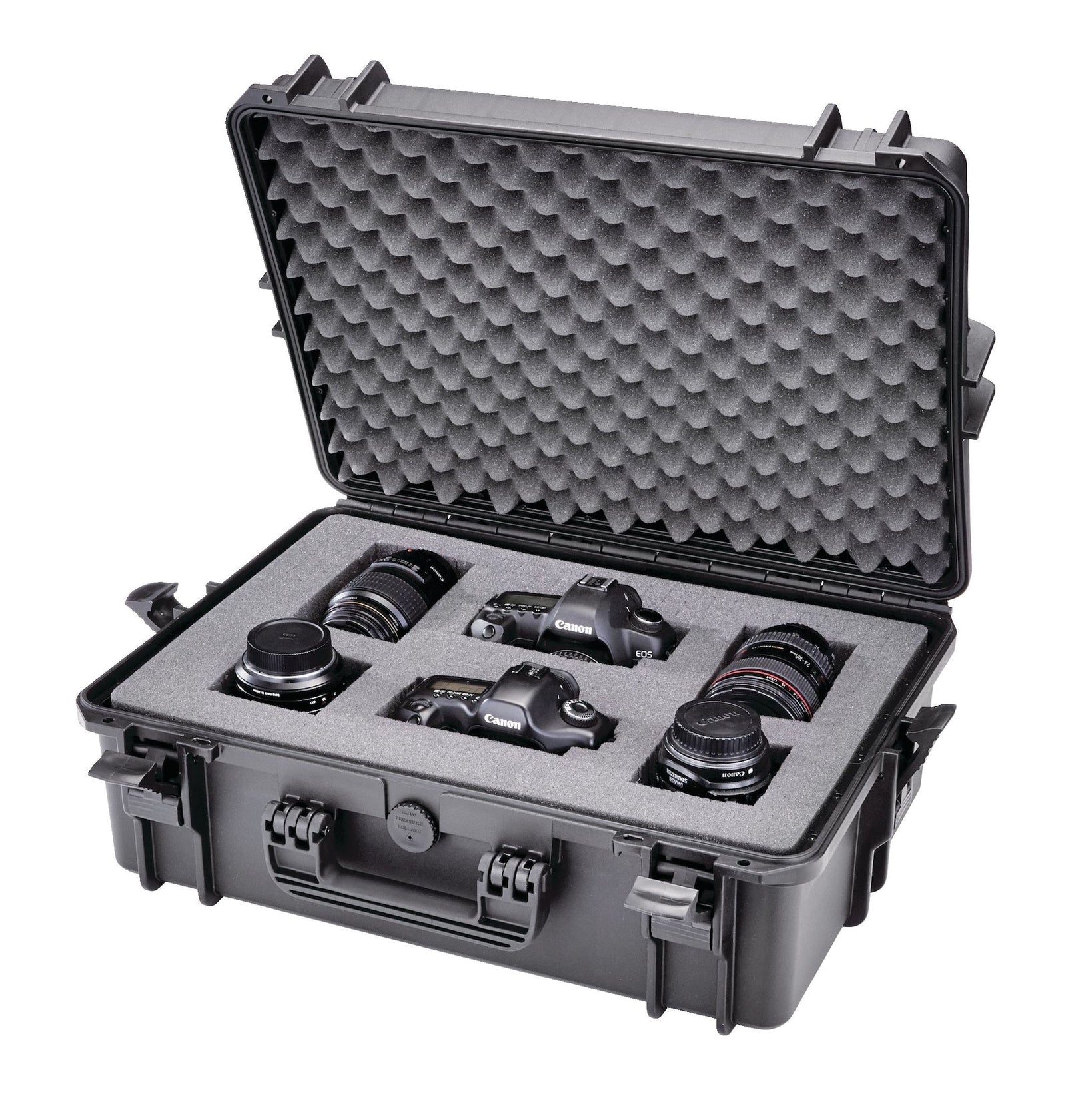 Portable IP67 Waterproof Case/Tool Box with Foam Layers, Black, Large, 22-in H0U8 - product image 3