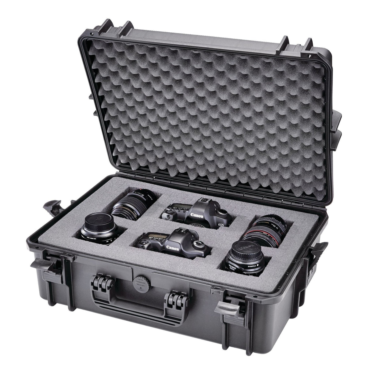 Portable IP67 Waterproof Case/Tool Box with Foam Layers, Black, Large, 22-in L6P5 - product image 3