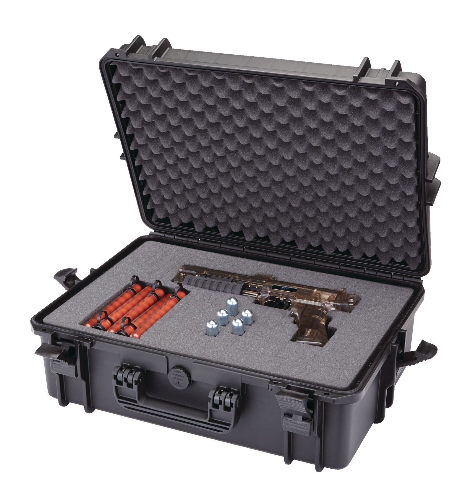 Portable IP67 Waterproof Case/Tool Box with Foam Layers, Black, Large, 22-in L6P5 - product image 4