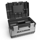 Portable Plastic & Metal Tool Box with Removable Tray & Organizer, Black, 15-in M4Z1 - product image 2