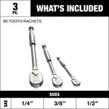 Ratchet Set, 90-Tooth, 3-pc O6V3 - product image 4