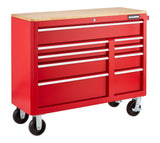 Tool Storage Cabinet, Built-In Power Bar with USB, 9-Drawer, 47-in, Red Q7A5 - product image 1
